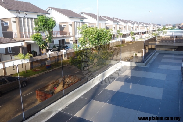 Samples of Tempered Glass Fencing & Balcony Glass Fencing in Negeri Sembilan