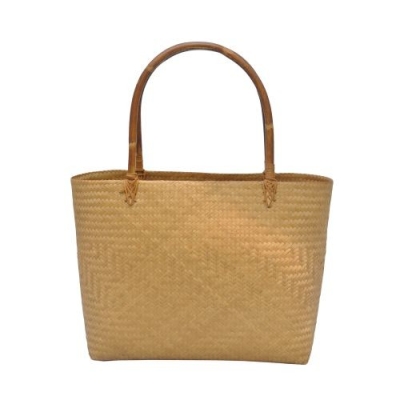 Beach Bag Bamboo w. Rattan Handle