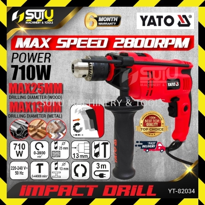 YATO YT-82034 / YT-82034BS Impact Drill 710W 2800RPM