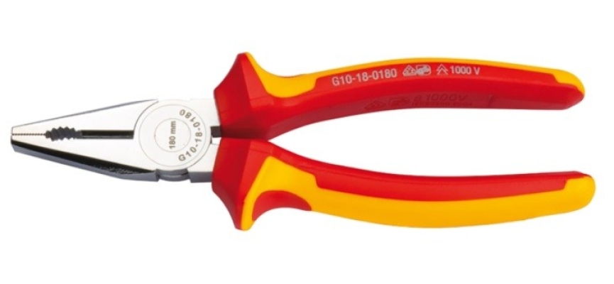 125-3067 - RS PRO VDE Insulated Steel Pliers Combination Pliers, 200 mm Overall Length