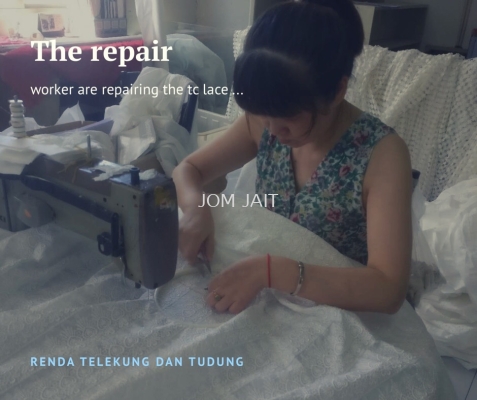 Repairing the lace 