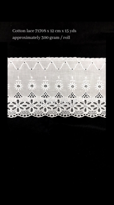 Lace Cotton 7481 x 10.5cm Cotton lace Laces Malaysia, Kedah, Alor Setar  Supplier, Wholesaler, Supply