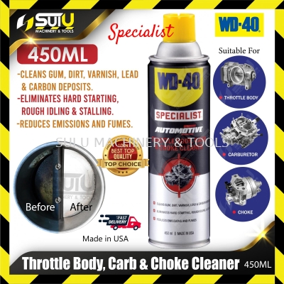 WD-40 450ML Specialist Automotive Throttle Body, Carb & Choke Cleaner