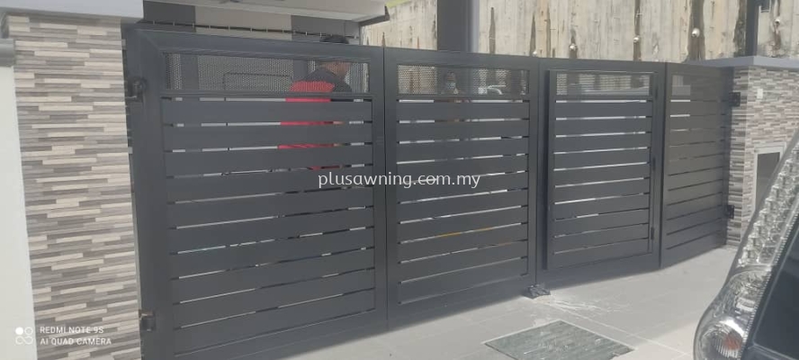 FOLDING GATE WITH ALUMINIUM @SAUJANA PRIMA, KAJANG, SELANGOR