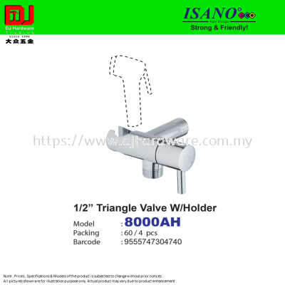 ISANO STRONG & FRIENDLY TRIANGLE VALVE WITH HOLDER  1-2'' 8000AH (CL)