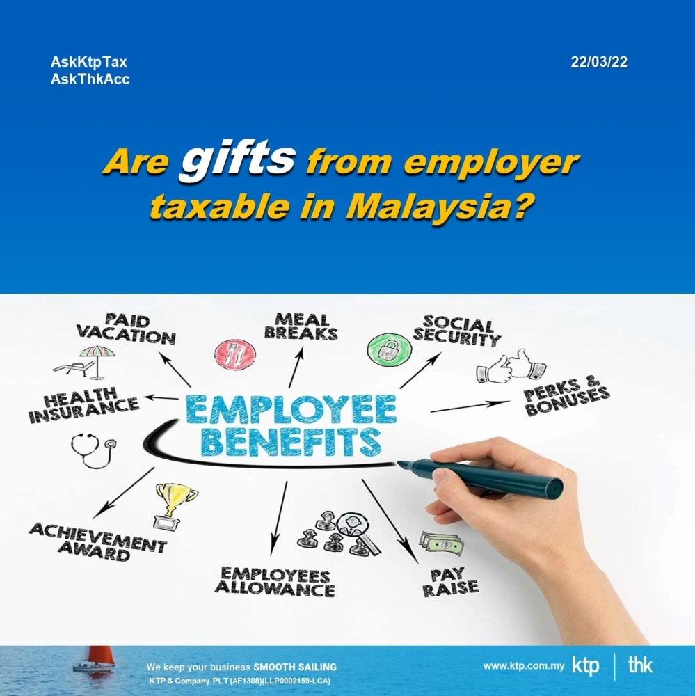 Are gifts from employer taxable in Malaysia?