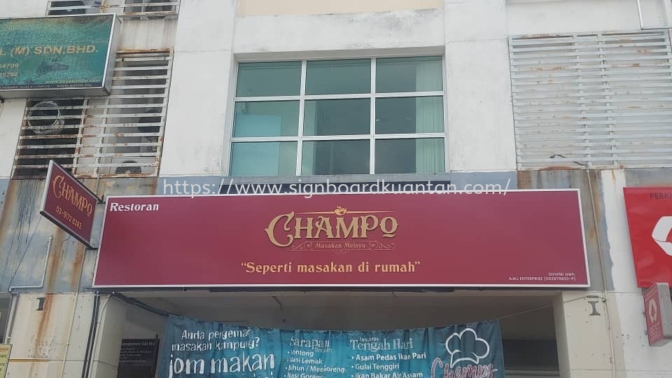 CHAMPO METAL G.I SIGNAGE AT KUANTAN