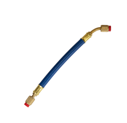 APPION MegaFlow 3/8in Hose - 1 ft (1/4FL to 1/4FL-45) Blue