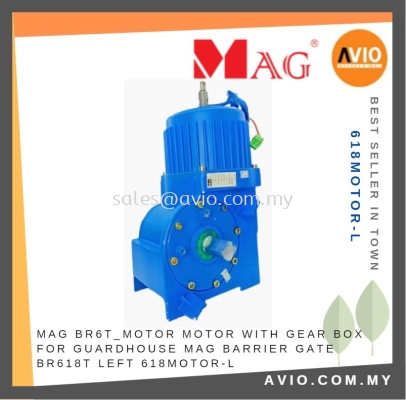 MAG BR6T_Motor Motor with Gear Box for Guardhouse MAG Barrier Gate BR618T Left Blue 618MOTOR-L