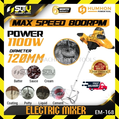HUMHON EM168 / EM-168 Electric Mixer 1100W 800RPM