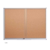 CG23 SLIDING GLASS Cabinet - Cork Board SLIDING Glass Cabinet - Aluminium Frame Notice Board Writing Equipment