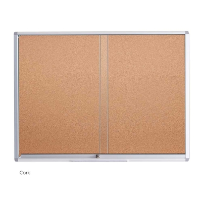 CG23 SLIDING GLASS Cabinet - Cork Board