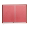 TG23W WOODEN SLIDING GLASS Board - Fabric SLIDING Glass Cabinet - Wooden Frame Notice Board Writing Equipment
