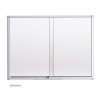 SG23 SLIDING GLASS Cabinet - SoftBoard SLIDING Glass Cabinet - Aluminium Frame Notice Board  Writing Equipment