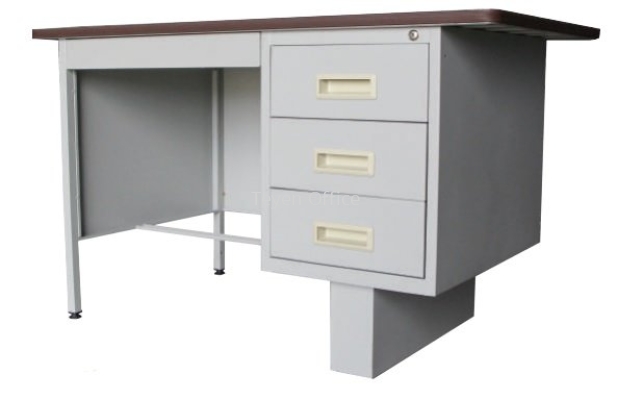 4 FEET SINGLE PEDESTAL DESK WITH BLOCK LEG (S102/LTBL)