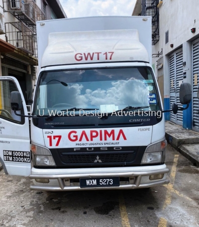 GAPIMA SDN BHD MITSUBISHI FUSO LORRY BOX TRUCK BODY STICKER AT SHAH ALAM, SELANGOR, MALAYSIA