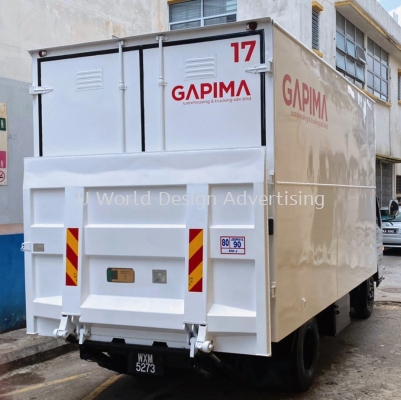 GAPIMA SDN BHD MITSUBISHI FUSO LORRY BOX TRUCK BODY STICKER AT SHAH ALAM, SELANGOR, MALAYSIA