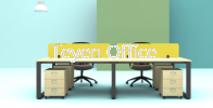 CLUSTER OF 4 CLUSTER 4 IN 1  DESKING SYSTEM