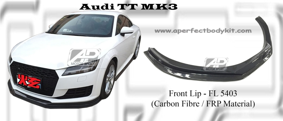 Audi TT MK3 Front Lip (Carbon Fibre / FRP Material)