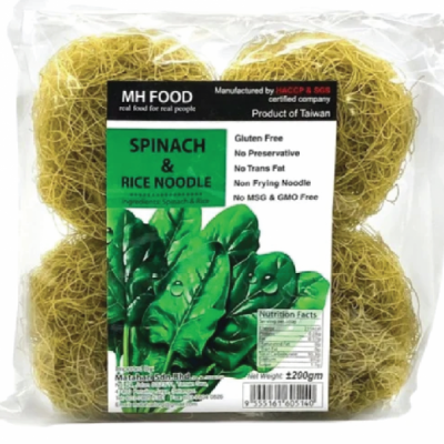 RICE NOODLES-SPINACH-200G