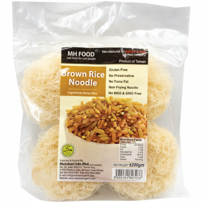 RICE NOODLES-BROWN RICE-200G