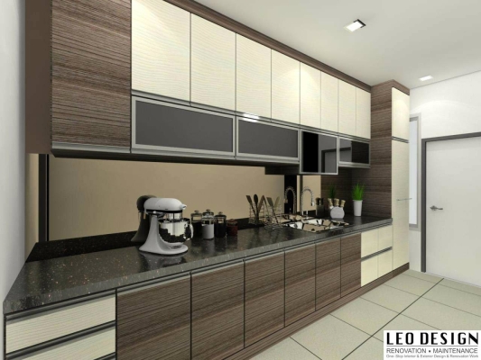 Johor Bahru Skudai Granite Top Kitchen Cabinet Design Sample