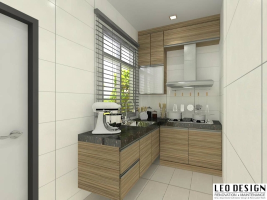 Johor Bahru Skudai Granite Top Kitchen Cabinet Design Sample