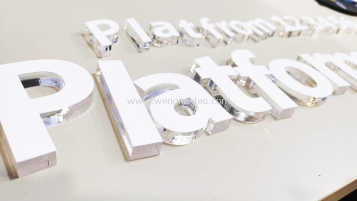 White Acrylic Lettering