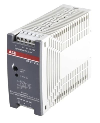 234-379 - ABB CP-E Switch Mode DIN Rail Power Supply 85  264V ac Input, 24V dc Output, 2.5A 60W