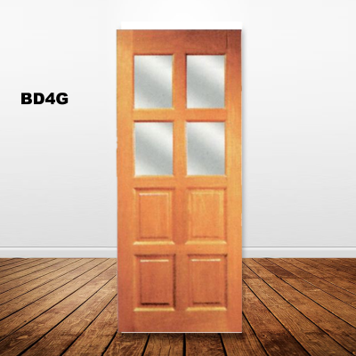 BD4G GLAZED SOLID WOODEN DOOR