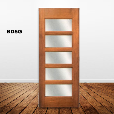 BD5G GLAZED SOLID WOODEN DOOR