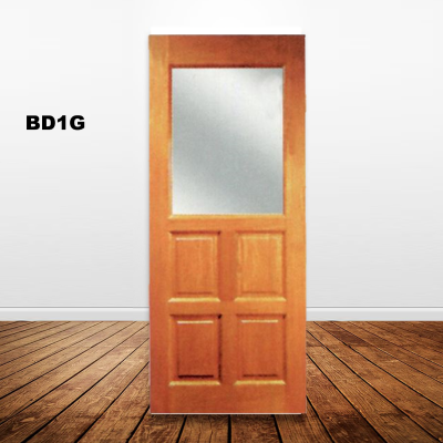 BD1G GLAZED SOLID WOODEN DOOR