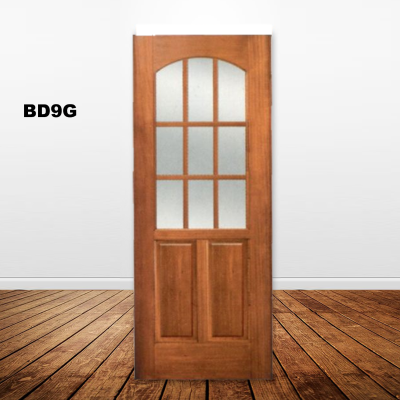 BD9G GLAZED SOLID WOODEN DOOR