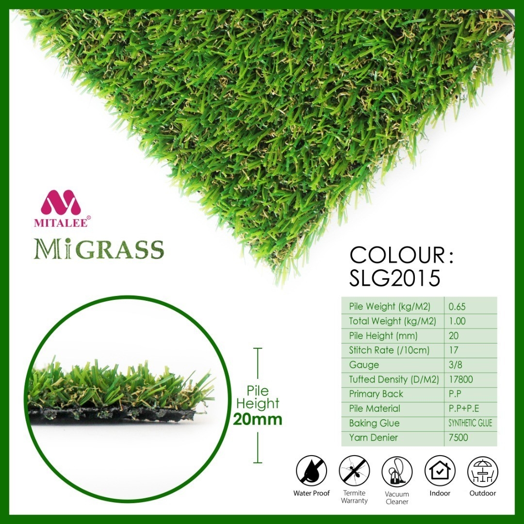 SLG2015 Artificial grass Gardening Art & Landscape Choose Sample / Pattern Chart