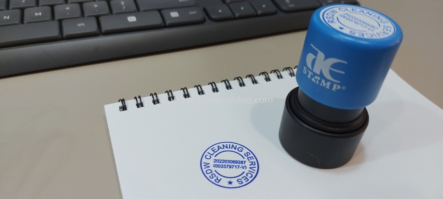 Self Inking Round Company Stamp