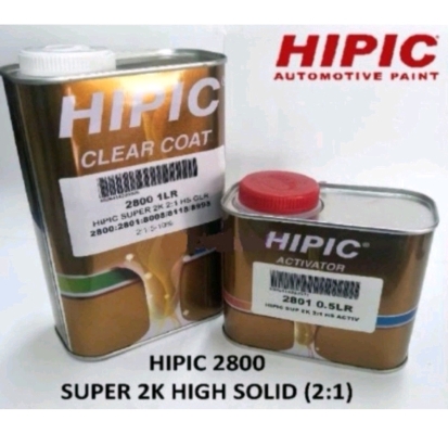 HIPIC 2800 High Solid 2K 2:1 Clearcoat 1Liter & Activator 500ML