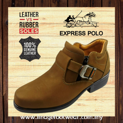 EXPRESS POLO Full Leather Men Shoe- LM-9550- KHAKI Colour