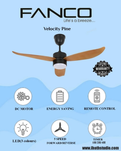 Fanco Velocity PINE 36  46  52 CEILING FAN