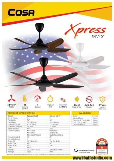 ALPHA COSA Xpress-5B40 CEILING FAN