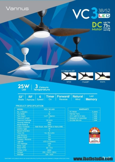 ALPHA VC3 3B52 CEILING FAN