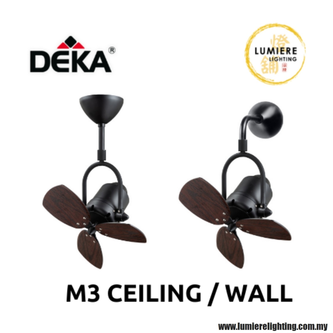 Deka M3 Ceiling  Wall Kipas Siling Baby Deka Kipas Siling Baby Carta Pilihan Warna Corak