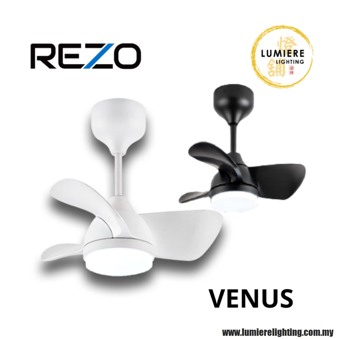 Rezo Venus 20"/3B Kipas Siling Baby REZO Kipas Siling Baby Carta Pilihan Warna Corak