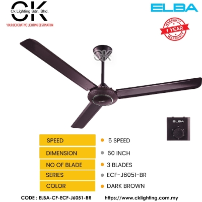 KIPAS SILING ELBA ECF-J6051-BR 60" INCH