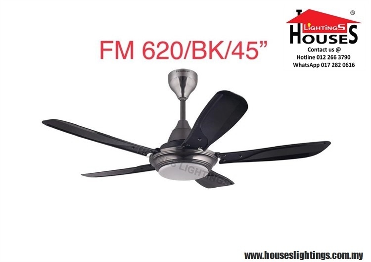 SAPPHIRE FM620 BK 45'' SAPPHIRE Ceiling Fan Fan & Fan Decoration Choose Sample / Pattern Chart