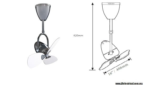 NSB FINO 2 WHITE CEILING FAN Kipas Siling Baby NSB Kipas Siling Baby Carta Pilihan Warna Corak