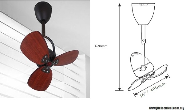 NSB FINO 2 RB MAHOGANY CEILING FAN Kipas Siling Baby NSB Kipas Siling Baby Carta Pilihan Warna Corak