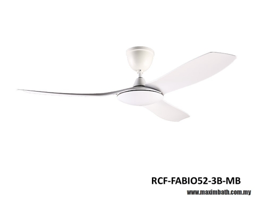 Rubine Ceiling Fan - RCF-FABIO52-3B-MW