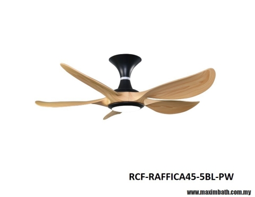 Rubine Ceiling Fan - RCF-RAFFICA45-5BL-PW