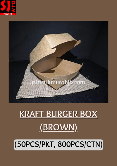 KOTAK BURGER KERTAS (COKLAT)