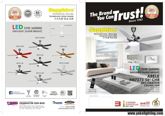 SAPPHIRE CEILING FAN CATALOG